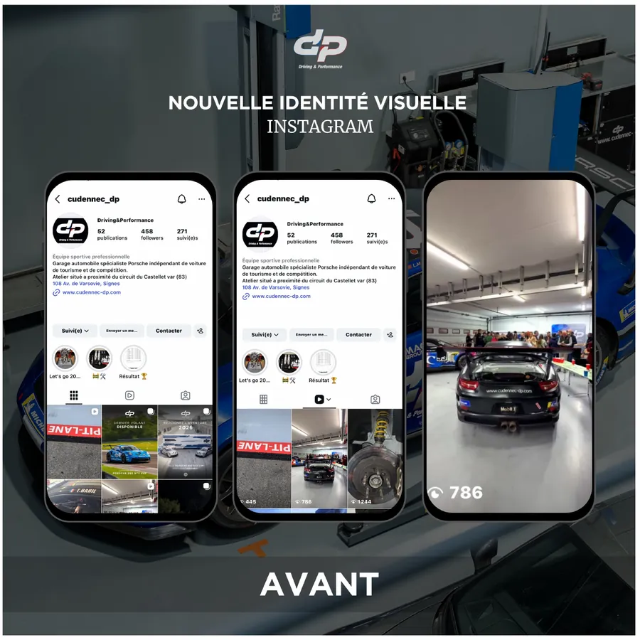 Compte Instagram Driving & Performance avant la refonte