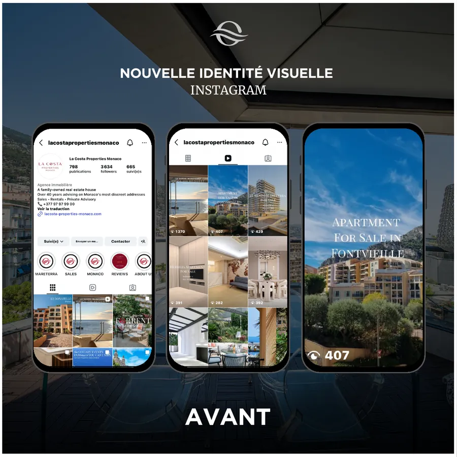 Compte Instagram La Costa Properties avant la refonte